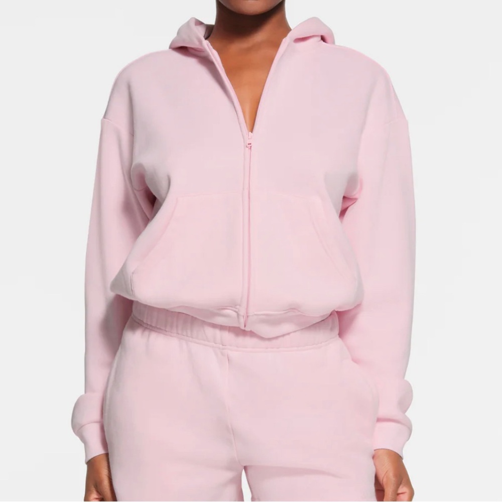 Skims Cherry Blossom Zip Up Hoodie